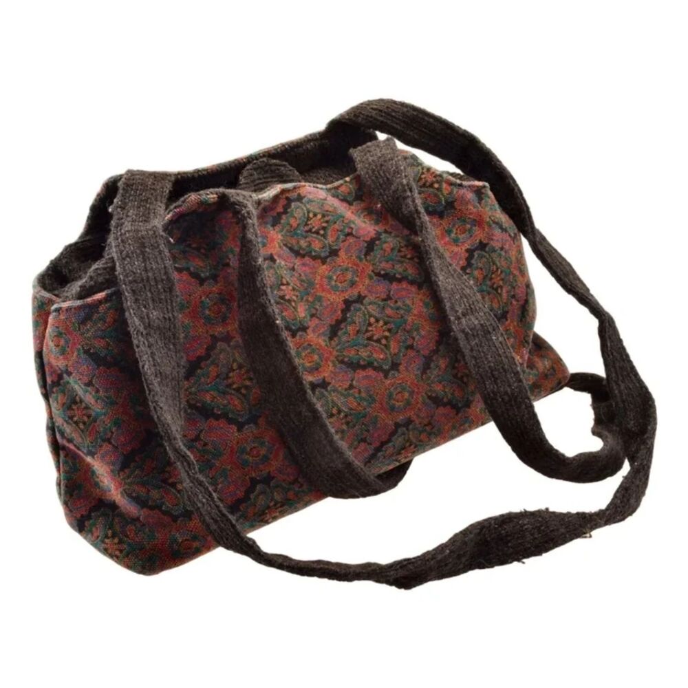 Vintage Ozark Mountain Handbag Co Multi Color Fabric Purse 13x7x7 in